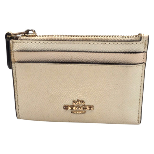 22446
COACH コーチ ベージュ レザー C2044 コインケース カードケース レディース AB2