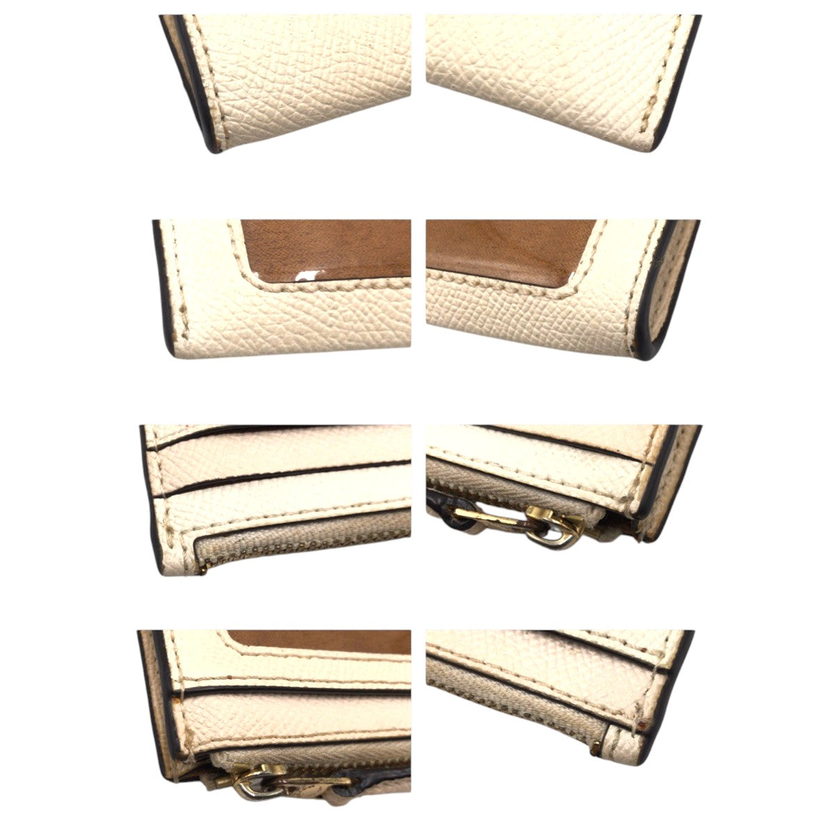 22446
COACH コーチ ベージュ レザー C2044 コインケース カードケース レディース AB2