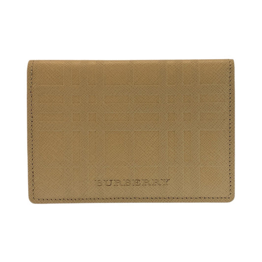 22447
BURBERRY バーバリー ベージュ レザー カードケース パスケース レディース A8