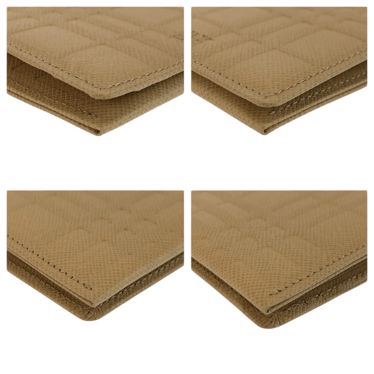 22447
BURBERRY バーバリー ベージュ レザー カードケース パスケース レディース A8