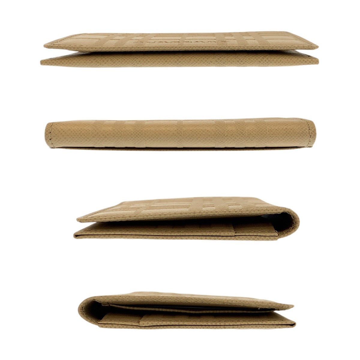 22447
BURBERRY バーバリー ベージュ レザー カードケース パスケース レディース A8