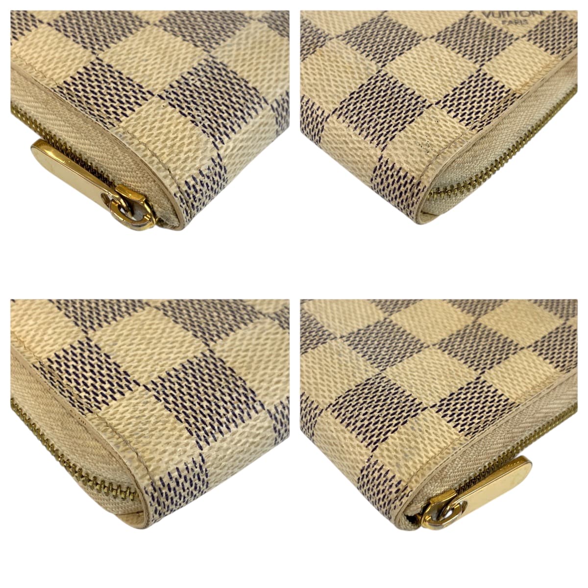 22448
LOUIS VUITTON ルイヴィトン ダミエアズール ジッピーコインパース ホワイト グレー ゴールド金具 PVC N63069 コインケース 小銭入れ メンズ AB14