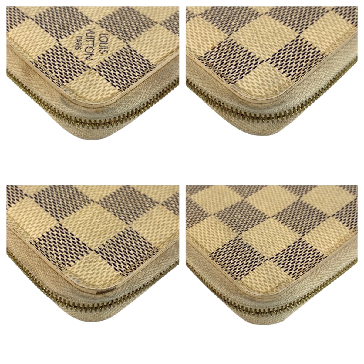 22448
LOUIS VUITTON ルイヴィトン ダミエアズール ジッピーコインパース ホワイト グレー ゴールド金具 PVC N63069 コインケース 小銭入れ メンズ AB14