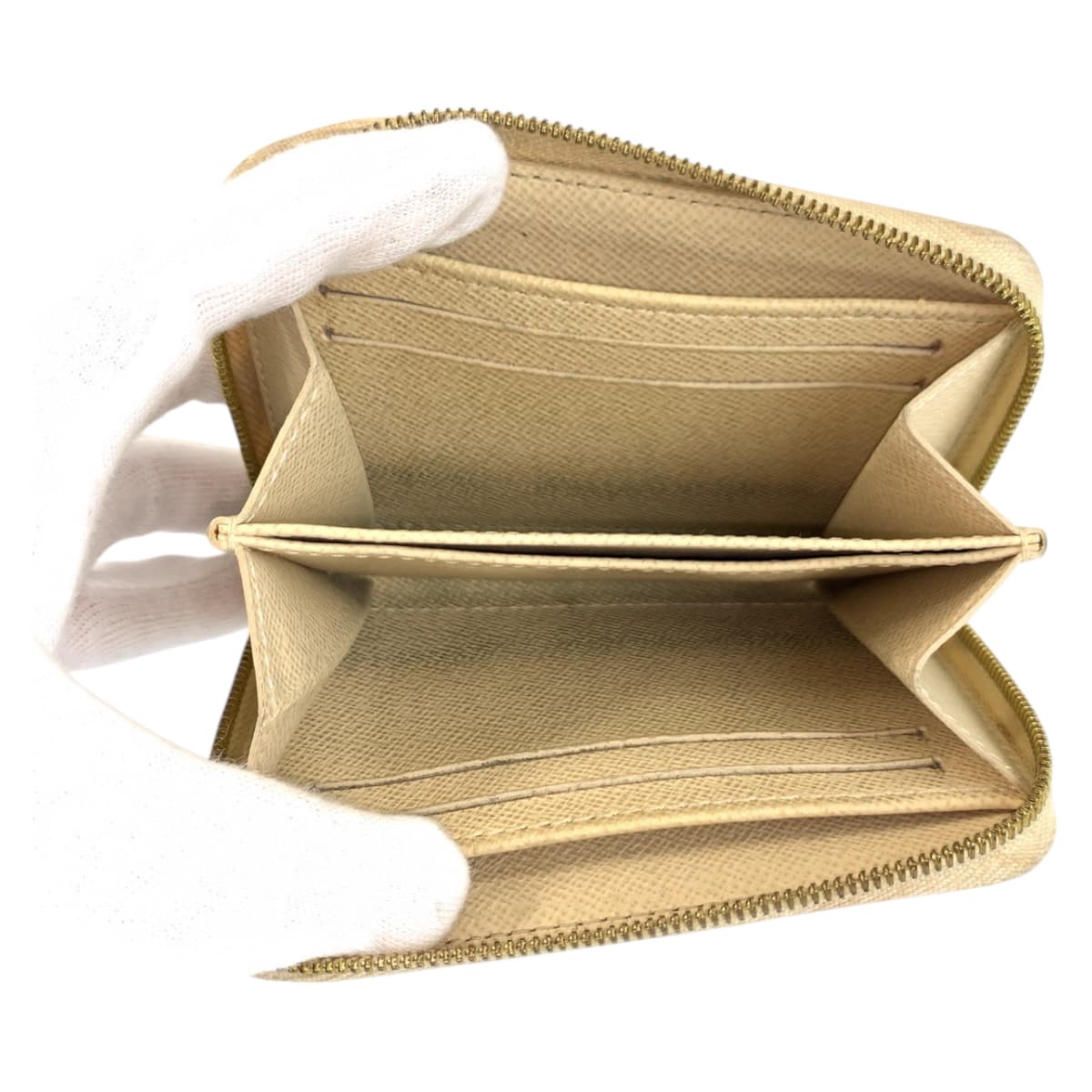 22448
LOUIS VUITTON ルイヴィトン ダミエアズール ジッピーコインパース ホワイト グレー ゴールド金具 PVC N63069 コインケース 小銭入れ メンズ AB14