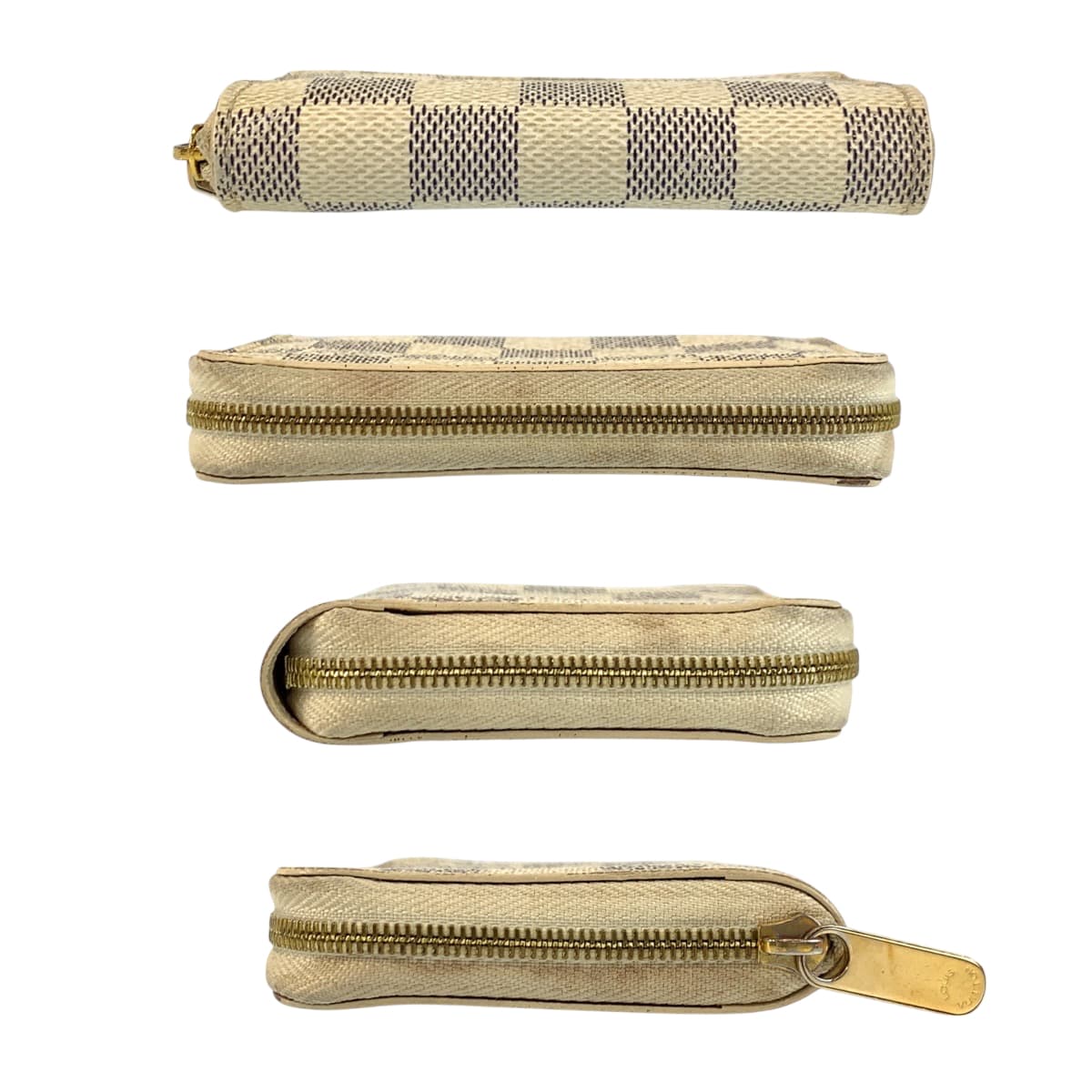 22448
LOUIS VUITTON ルイヴィトン ダミエアズール ジッピーコインパース ホワイト グレー ゴールド金具 PVC N63069 コインケース 小銭入れ メンズ AB14