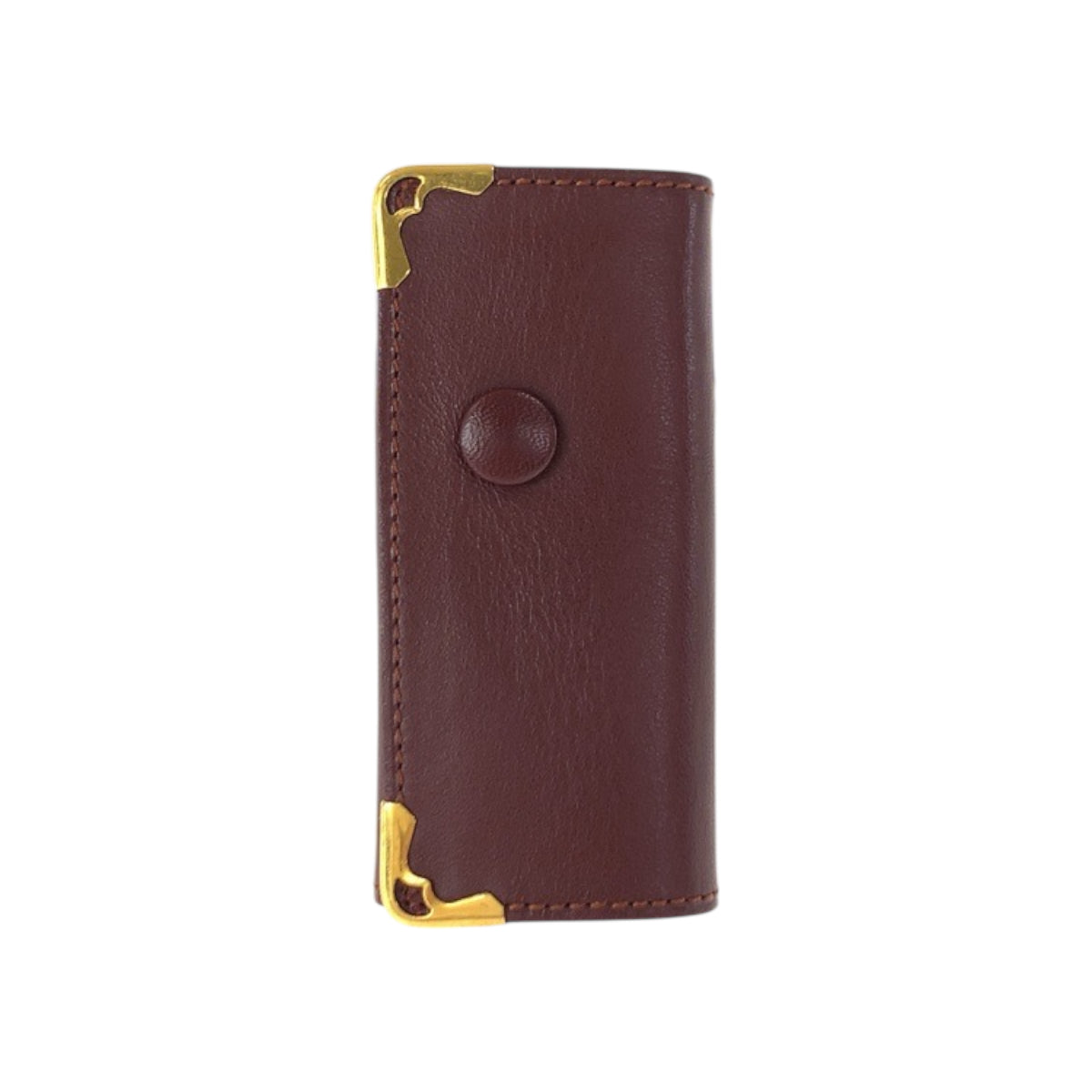 22449
CARTIER Cartier Must Line 4-Key Holder Wine Red Bordeaux Gold Hardware Leather Key Case Ladies A5