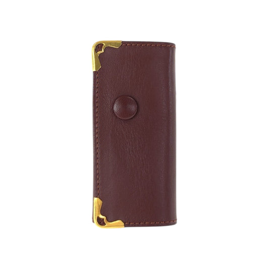 22449
CARTIER カルティエ マストライン 4連 ワインレッド ボルドー ゴールド金具 レザー キーケース レディース A5