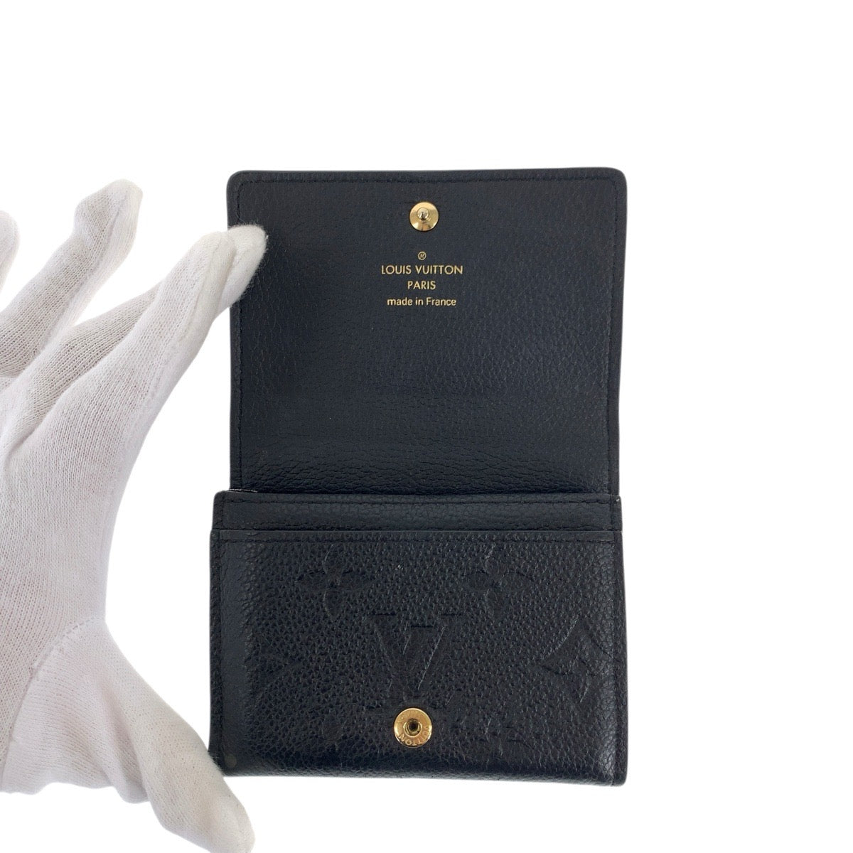 22450
LOUIS VUITTON ルイヴィトン モノグラム アンプラント アンヴェロップ カルト ドゥ ヴィジット ブラック 黒 ゴールド金具 レザー M58456 カードケース 名刺入れ 男女兼用 メンズ ABP14