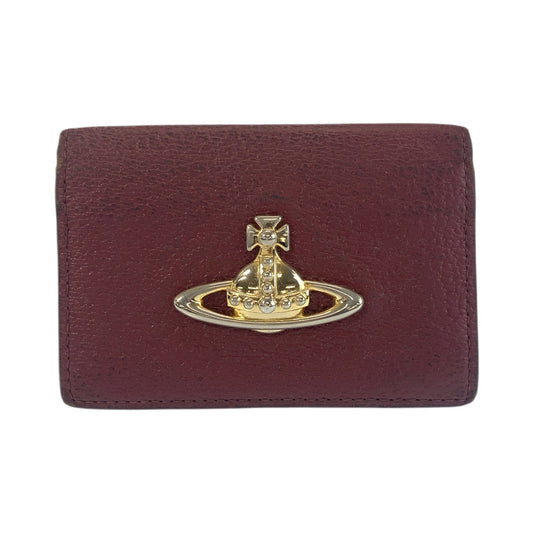 22452
Vivienne Westwood ヴィヴィアンウエストウッド EXECUTIVEシリーズ オーブ ワインレッド ゴールド金具 レザー カードケース 名刺入れ 男女兼用 レディース AB2