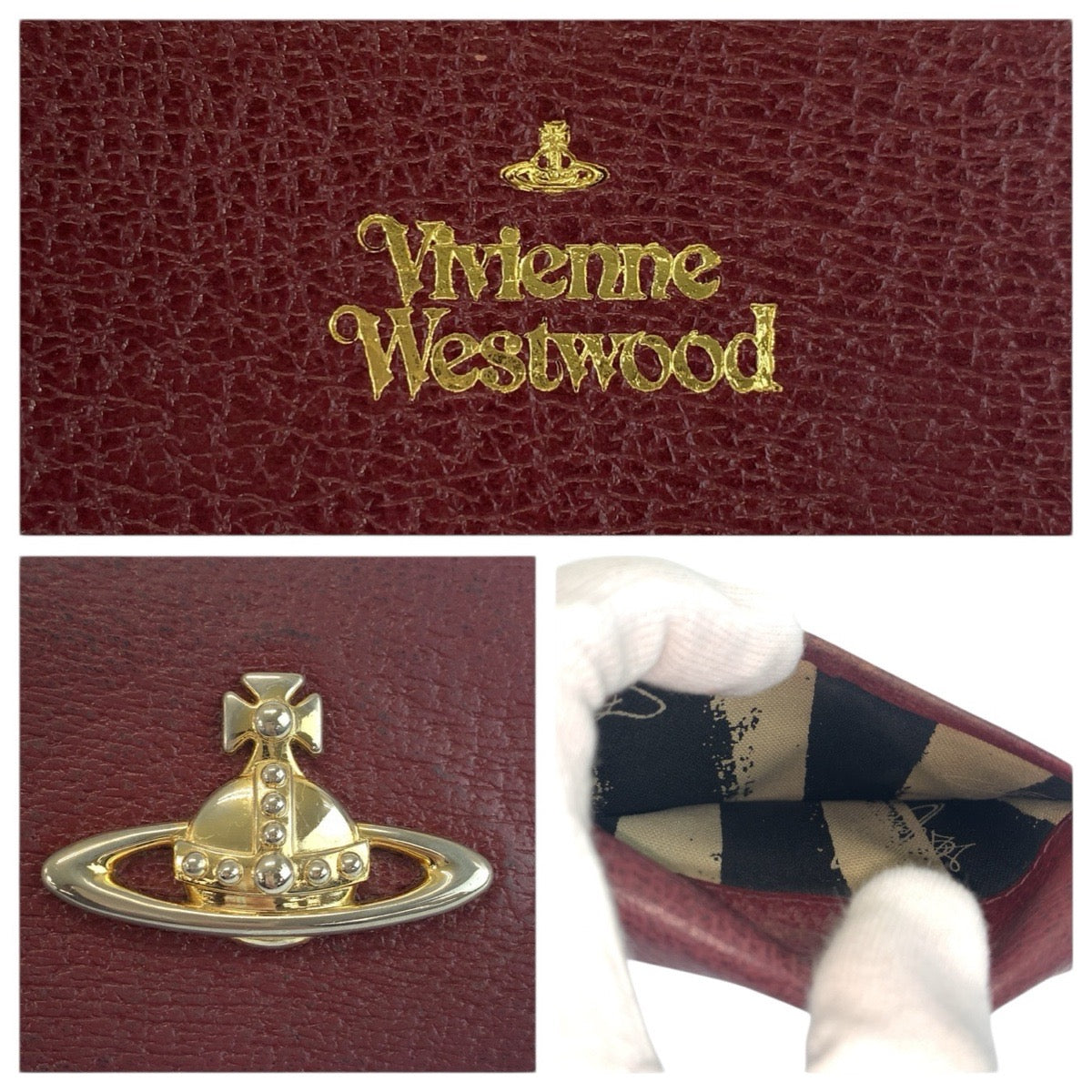 22452
Vivienne Westwood ヴィヴィアンウエストウッド EXECUTIVEシリーズ オーブ ワインレッド ゴールド金具 レザー カードケース 名刺入れ 男女兼用 レディース AB2