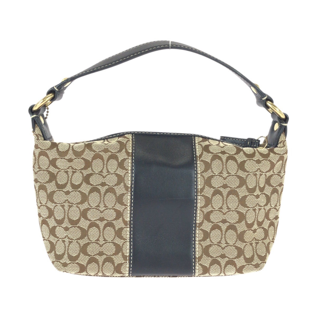 22456
COACH コーチ シグネチャー ベージュ ブラウン ゴールド金具 キャンバス / レザー ハンドバッグ アクセサリーポーチ レディース A7