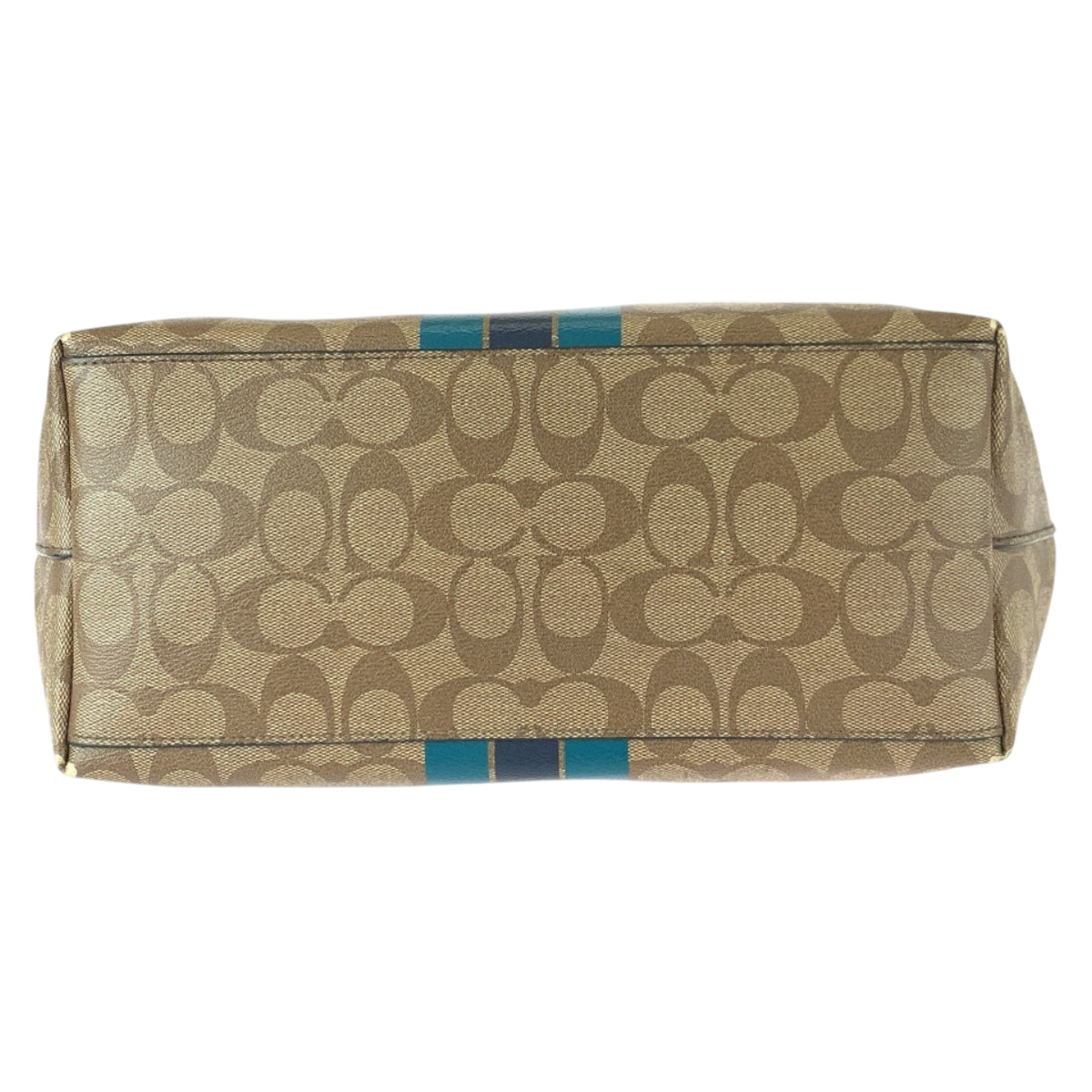 22458
COACH Signature Beige Navy Gold Hardware PVC / Leather F38405 Shoulder Bag Tote Bag Ladies AB5