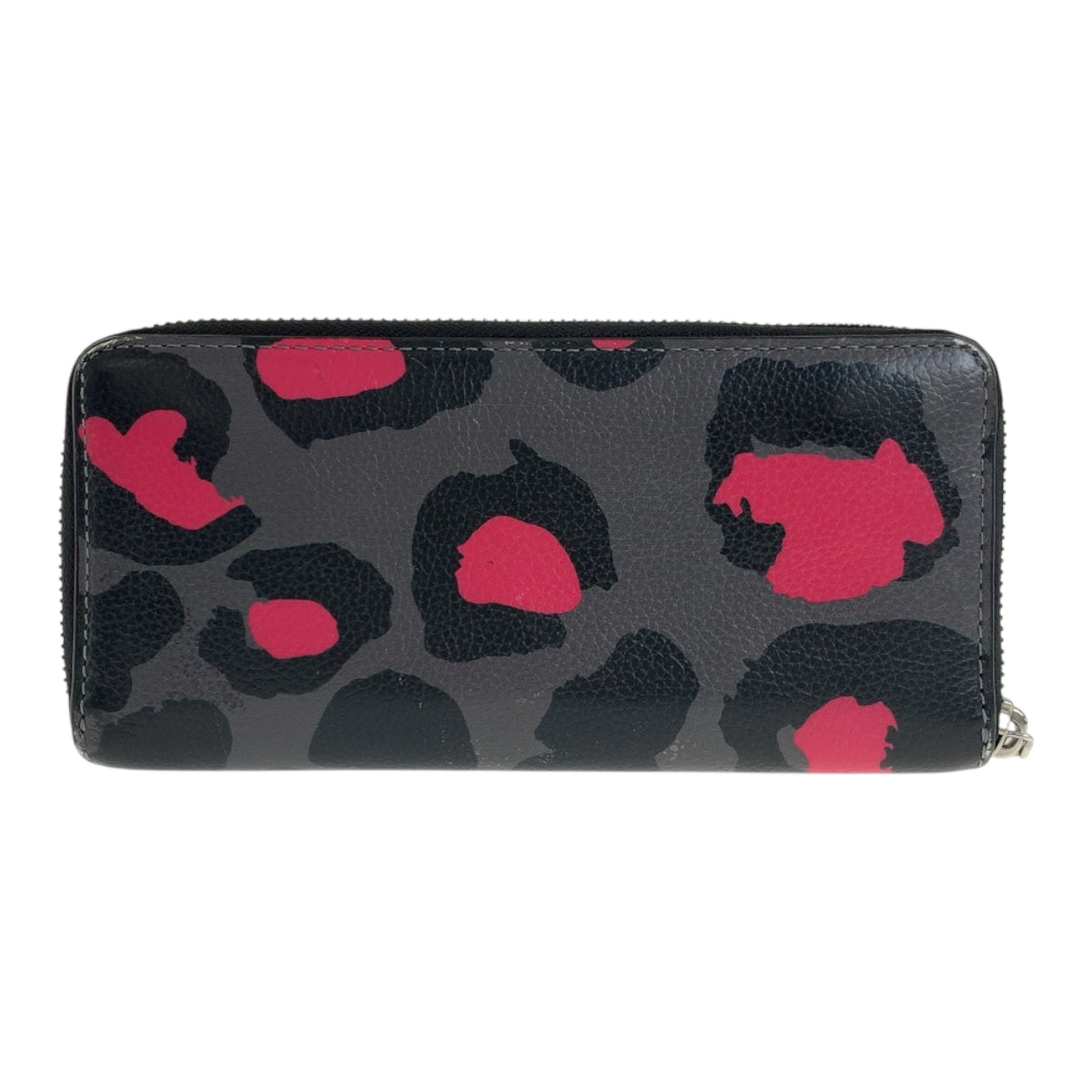 22464
MARC BY MARC JACOBS Leopard Print Gray Pink Silver Hardware Leather M0007766659 Long Wallet Women's AB2