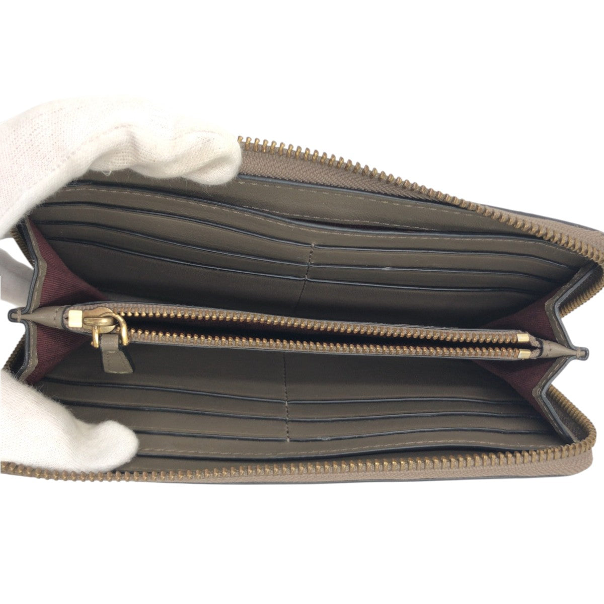 22465
MARC JACOBS マークジェイコブス ブラウン ゴールド金具 レザー 長財布 ロングウォレット レディース B1