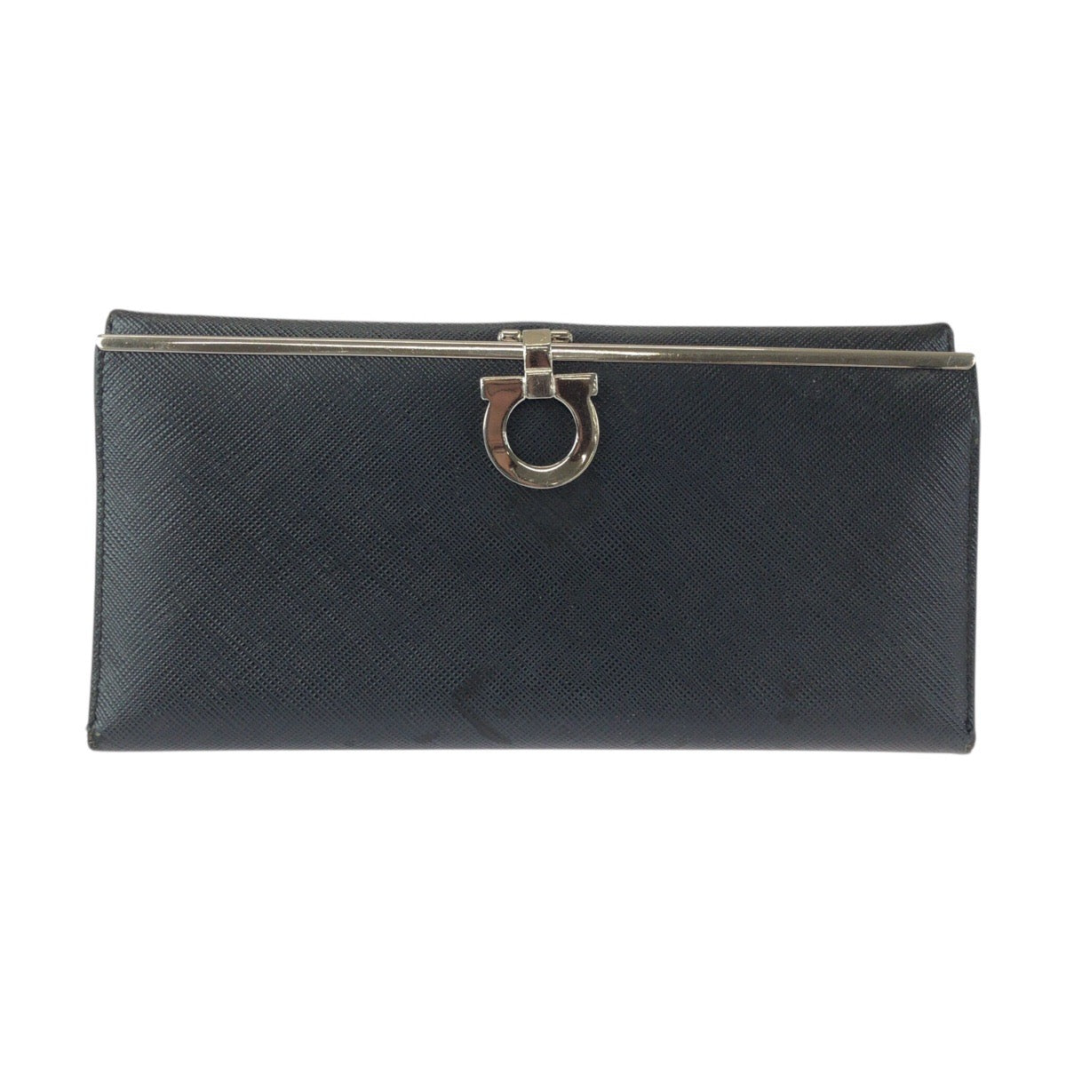 22469
Salvatore Ferragamo サルヴァトーレフェラガモ ガンチーニ ブラック 黒 シルバー金具 レザー 1K22-264433 長財布 ロングウォレット レディース AB5