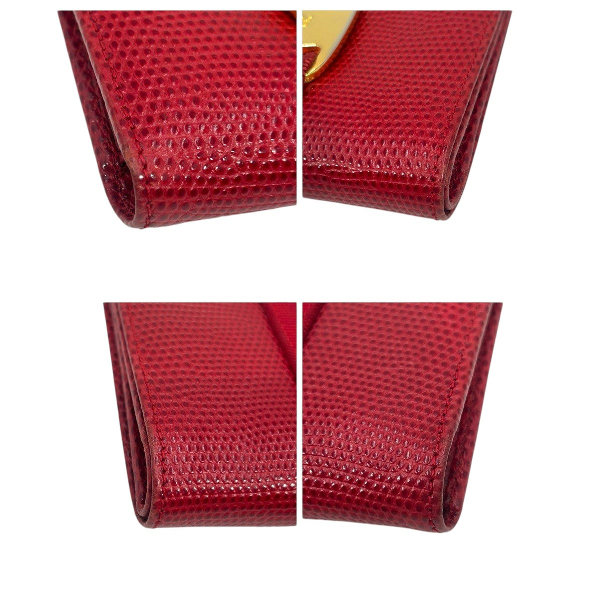 22471
Salvatore Ferragamo サルヴァトーレフェラガモ ヴァラ リボン レッド ゴールド金具 レザー 二つ折り財布 折財布 コンパクトウォレット レディース AB2