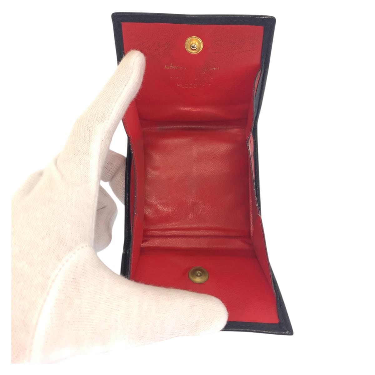 22472
Salvatore Ferragamo サルヴァトーレフェラガモ ブラック 黒 レッド レザー HL220057 コインケース 小銭入れ 男女兼用 レディース AB1