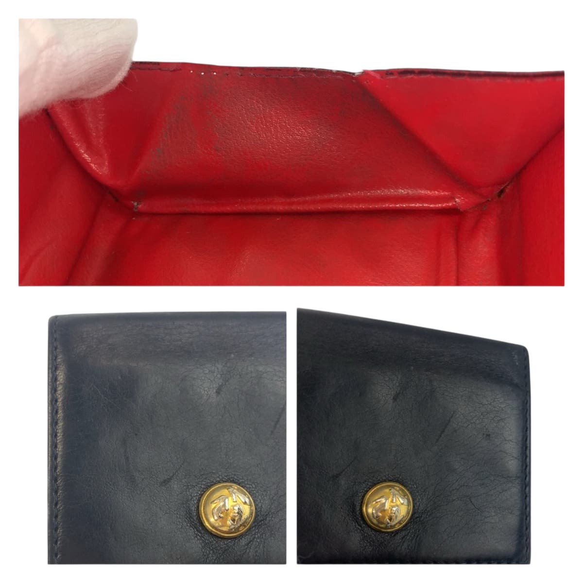 22472
Salvatore Ferragamo サルヴァトーレフェラガモ ブラック 黒 レッド レザー HL220057 コインケース 小銭入れ 男女兼用 レディース AB1