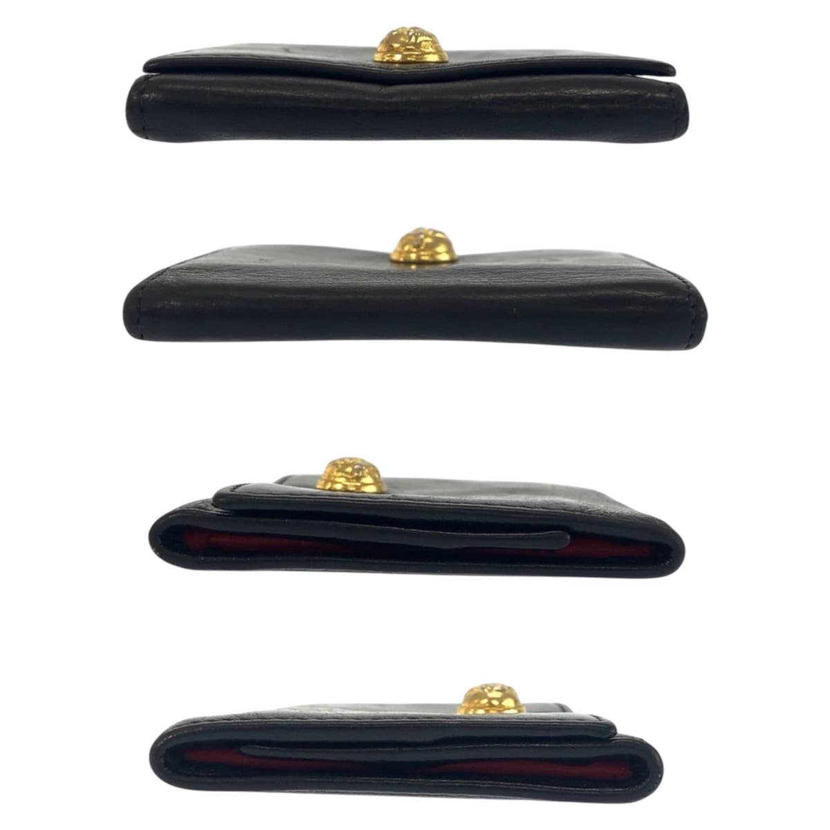 22472
Salvatore Ferragamo サルヴァトーレフェラガモ ブラック 黒 レッド レザー HL220057 コインケース 小銭入れ 男女兼用 レディース AB1