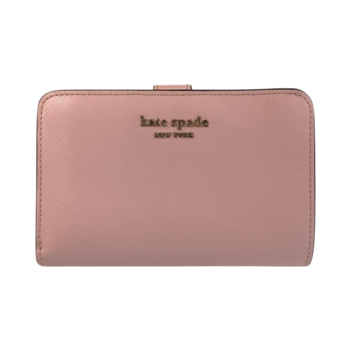 22473
Kate Spade ケイトスペード ピンク ゴールド金具 レザー 折り財布 コンパクトウォレット レディース ABP2