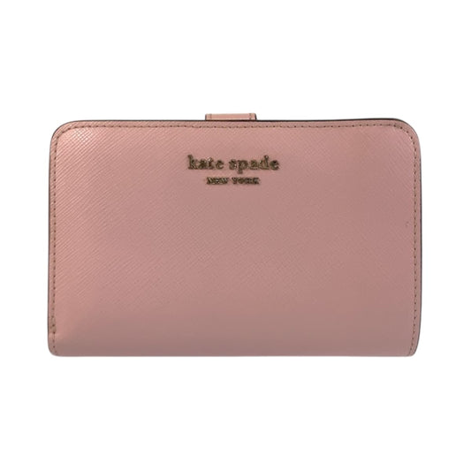 22473
Kate Spade ケイトスペード ピンク ゴールド金具 レザー 折り財布 コンパクトウォレット レディース ABP2