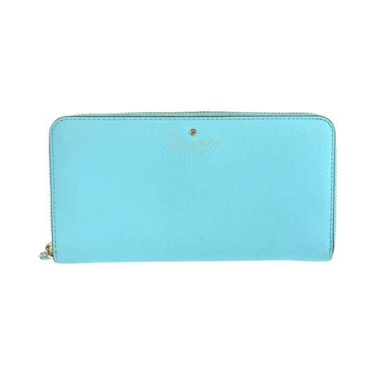 22474
Kate Spade ケイトスペード ブルー ライトブルー ゴールド金具 レザー pwru3898 長財布 ラウンドファスナー レディース ABP3