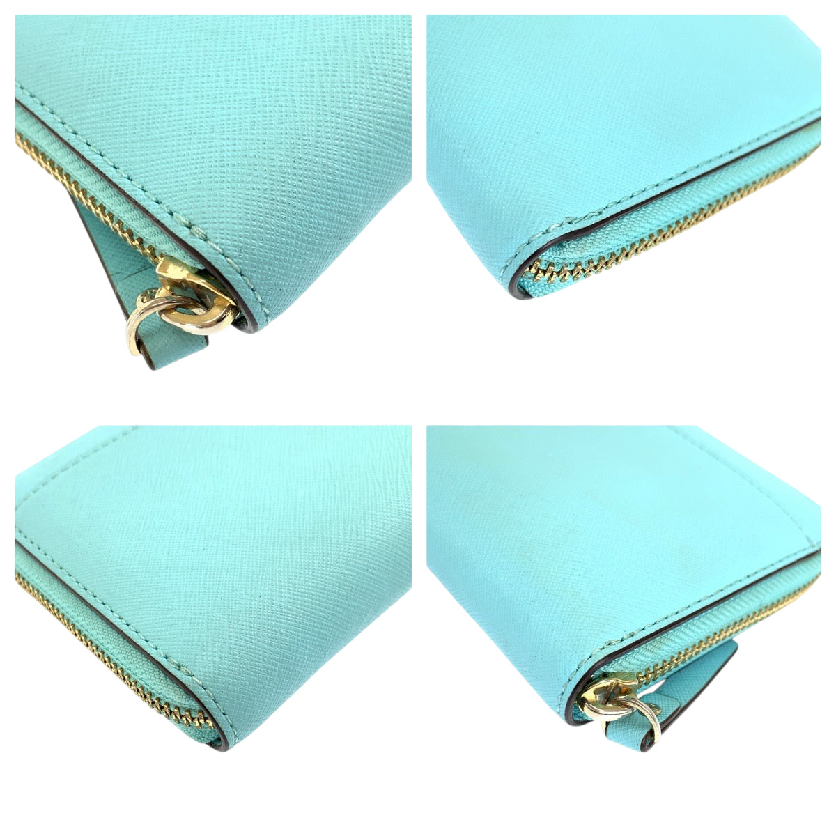 22474
Kate Spade Blue Light Blue Gold Hardware Leather pwru3898 Long Wallet Round Zipper Women's ABP3