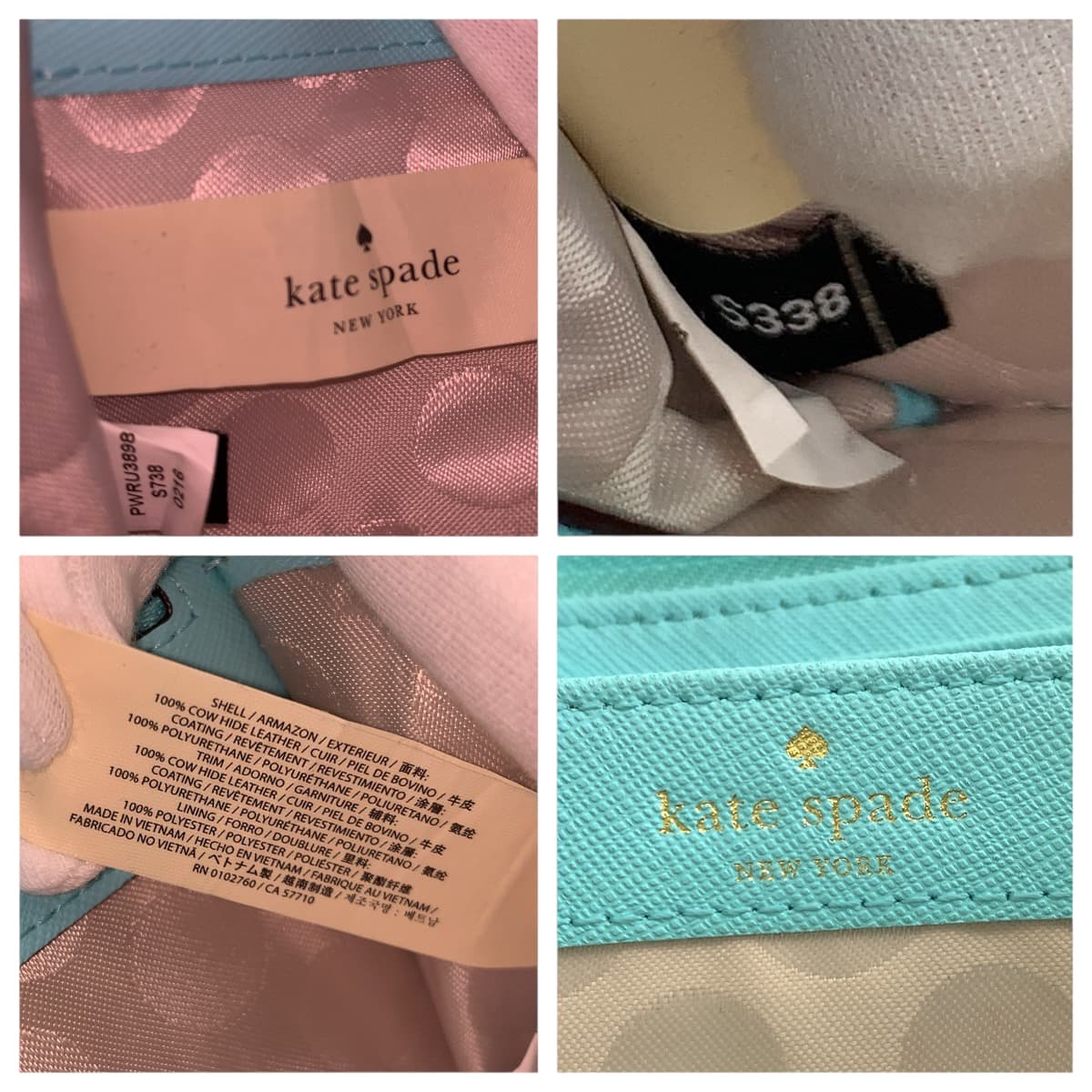 22474
Kate Spade Blue Light Blue Gold Hardware Leather pwru3898 Long Wallet Round Zipper Women's ABP3
