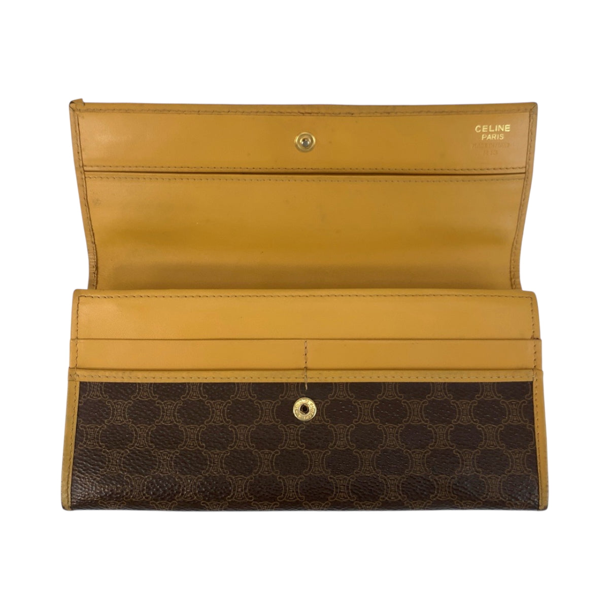 22475
CELINE Macadam Brown PVC M13 Long Wallet for Women AB3