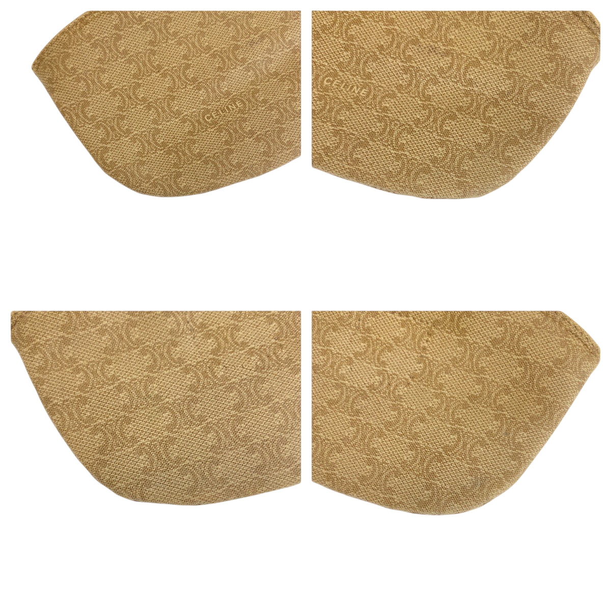 22476
CELINE セリーヌ ヴィンテージ マカダム ベージュ ブラウン PVC コインケース 小銭入れ レディース AB1