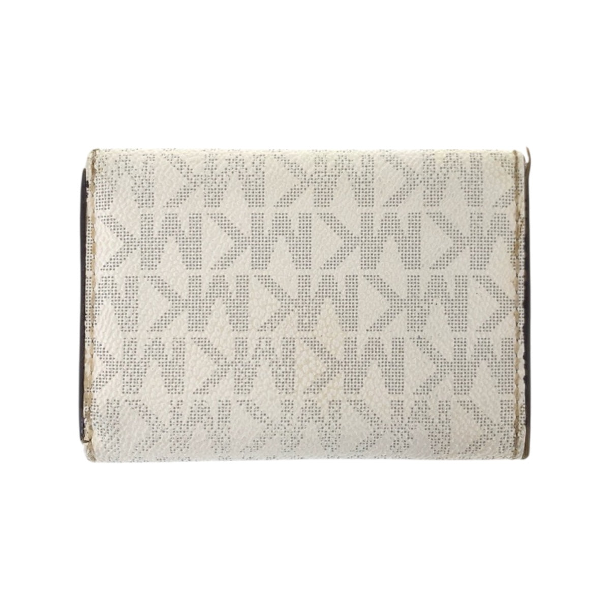 22479
Michael Kors マイケルコース グレー ホワイト ゴールド金具 レザー / PVC 折財布 コンパクトウォレット レディース AB3