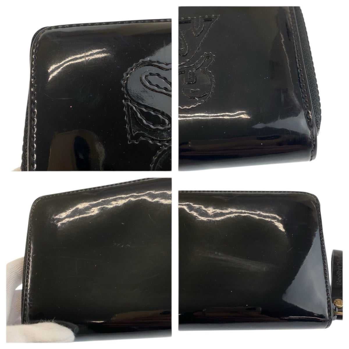 22480
SEE BY CHLOE シーバイクロエ ブラック 黒 エナメル 長財布 ロングウォレット レディース ABP3