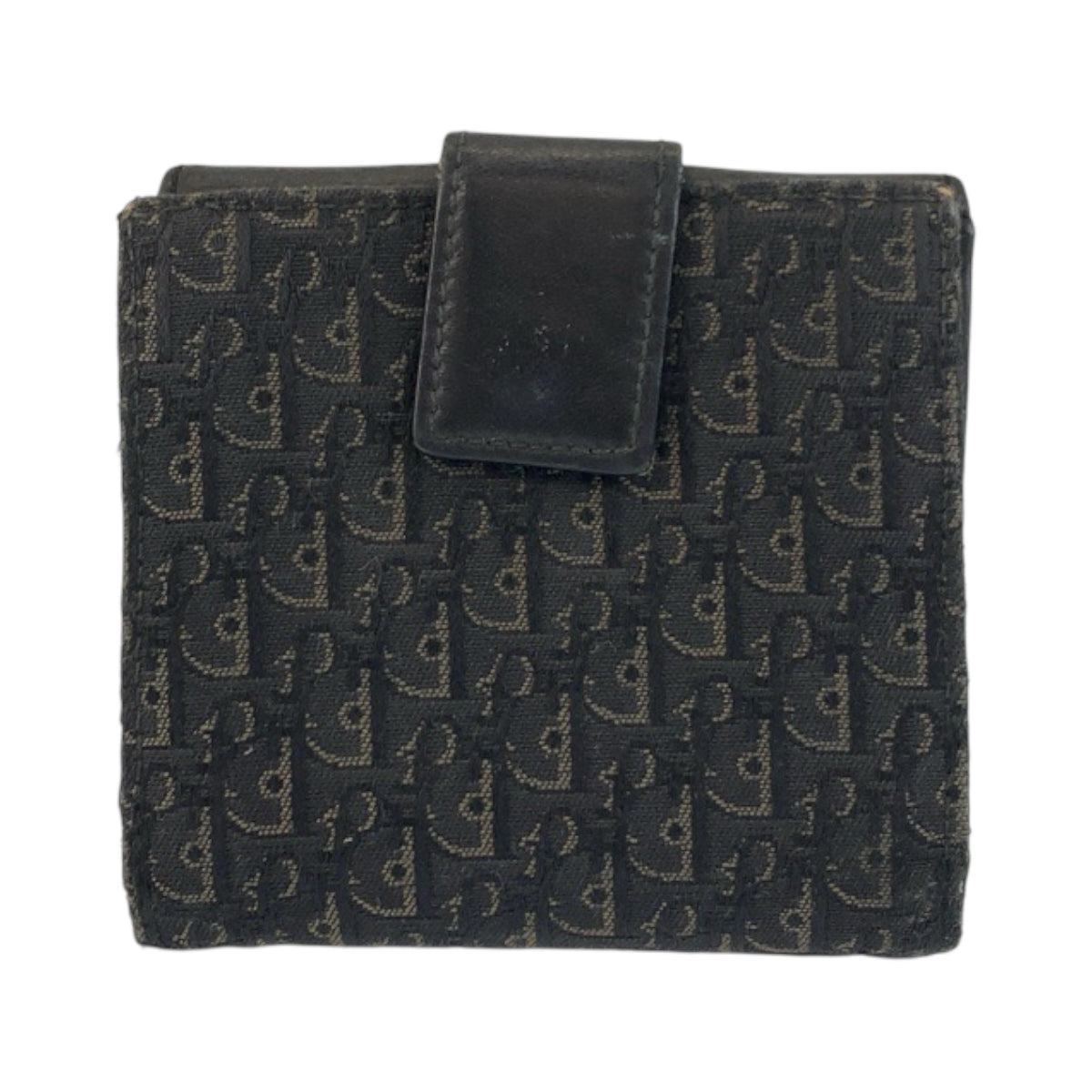 22482
Christian Dior クリスチャンディオール トロッター ブラック 黒 シルバー金具 キャンバス / レザー TR0072 折財布 コンパクトウォレット レディース AB7