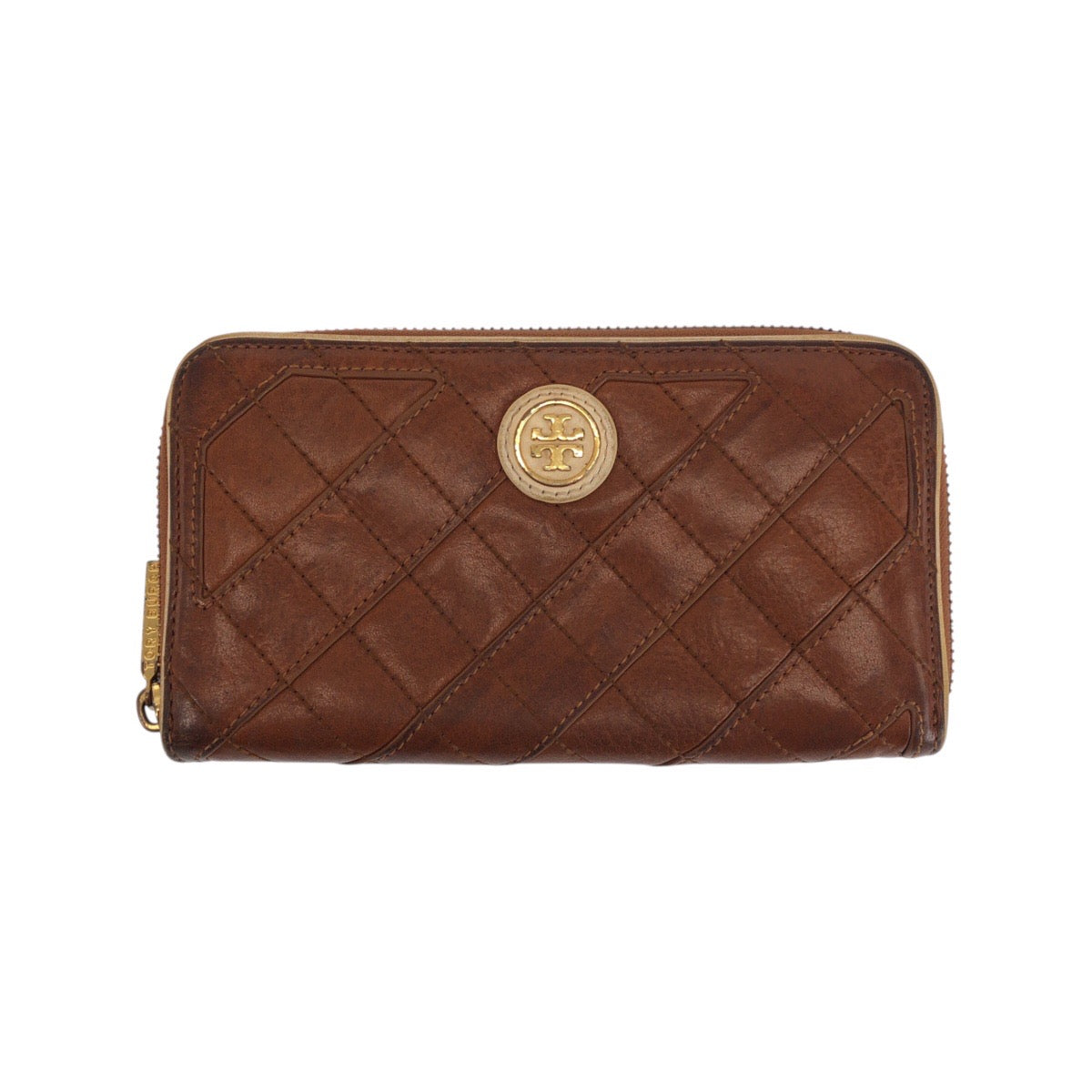 22485
Tory Burch トリーバーチ ブラウン 茶 ゴールド金具 レザー 長財布 ラウンドファスナー レディース B3
