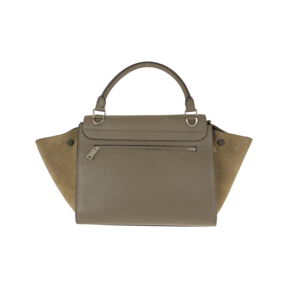 22486
CELINE セリーヌ トラペーズ グレージュ シルバー金具 レザー F CU 2125 ハンドバッグ ショルダーバッグ 2way レディース ABP50
