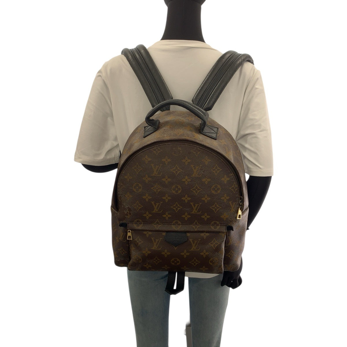 22487
LOUIS VUITTON ルイヴィトン モノグラム パームスプリングス MM ブラウン ブラック ゴールド金具 PVC / レザー M44874 リュック・デイパック バックパック レディース AB70