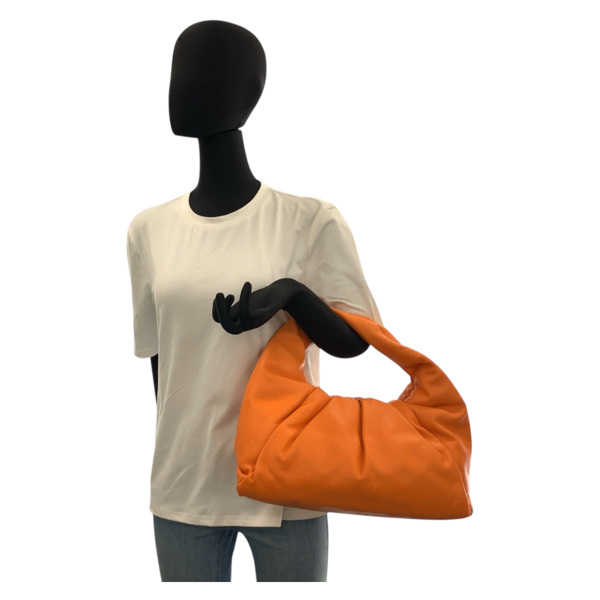 22488
BOTTEGAVENETA The Shoulder Pouch Orange Leather BO8576669L Hobo Shoulder Bag Handbag Ladies A125