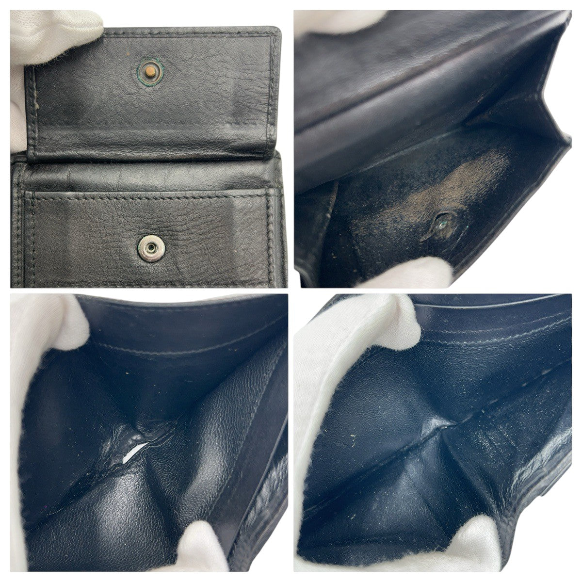 22489
BOTTEGAVENETA ボッテガヴェネタ イントレチャート ブラック 黒 レザー 193642 二つ折り財布 折財布 コンパクトウォレット メンズ AB2