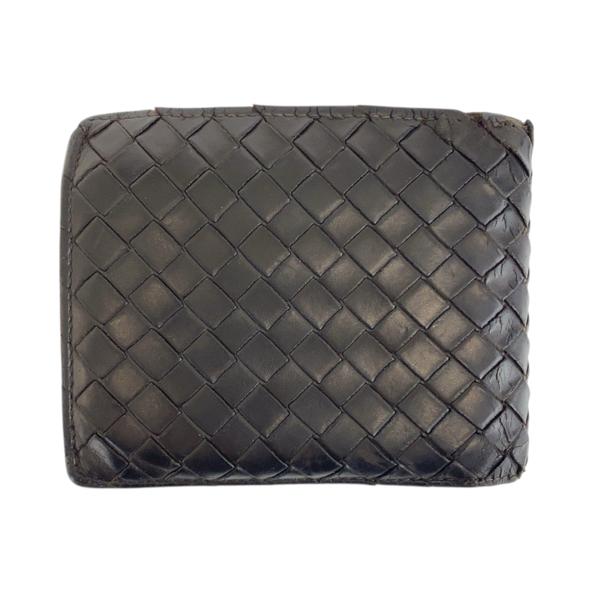 22490
BOTTEGAVENETA ボッテガヴェネタ イントレチャート ダークブラウン レザー 193642 折財布 コンパクトウォレット メンズ B2