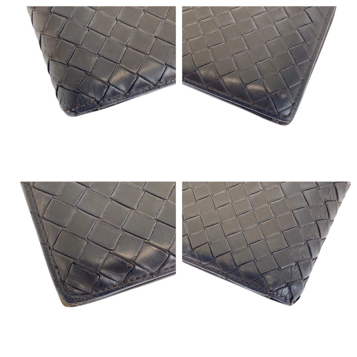 22490
BOTTEGAVENETA ボッテガヴェネタ イントレチャート ダークブラウン レザー 193642 折財布 コンパクトウォレット メンズ B2