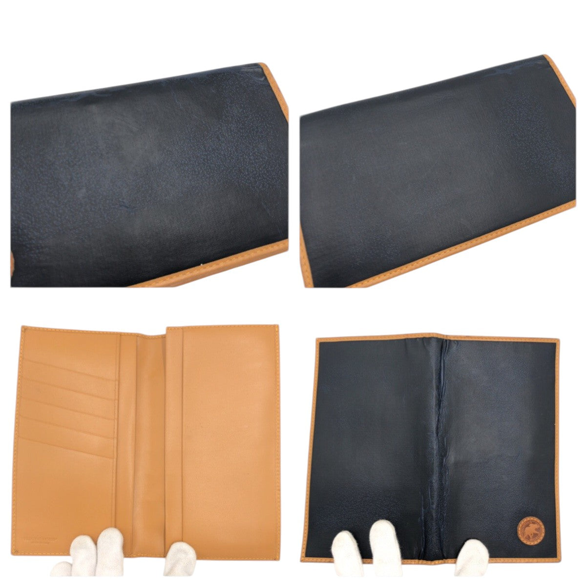 22491
HUNTING WORLD ハンティングワールド バチュー ネイビー ブラウン ナイロン 15.I.1.96 長財布 ロングウォレット メンズ B1