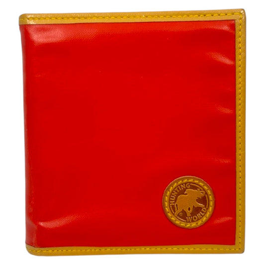22492
HUNTING WORLD ハンティングワールド レッド ブラウン ナイロン / レザー 二つ折り財布 折財布 コンパクトウォレット メンズ AB1