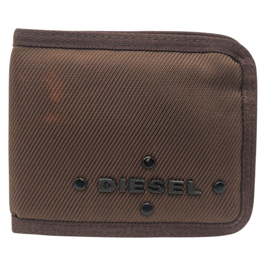 22496
DIESEL ディーゼル ブラウン ポリエステル 二つ折り財布 折財布 コンパクトウォレット レディース AB1