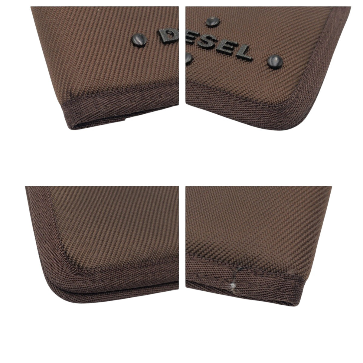 22496
DIESEL ディーゼル ブラウン ポリエステル 二つ折り財布 折財布 コンパクトウォレット レディース AB1