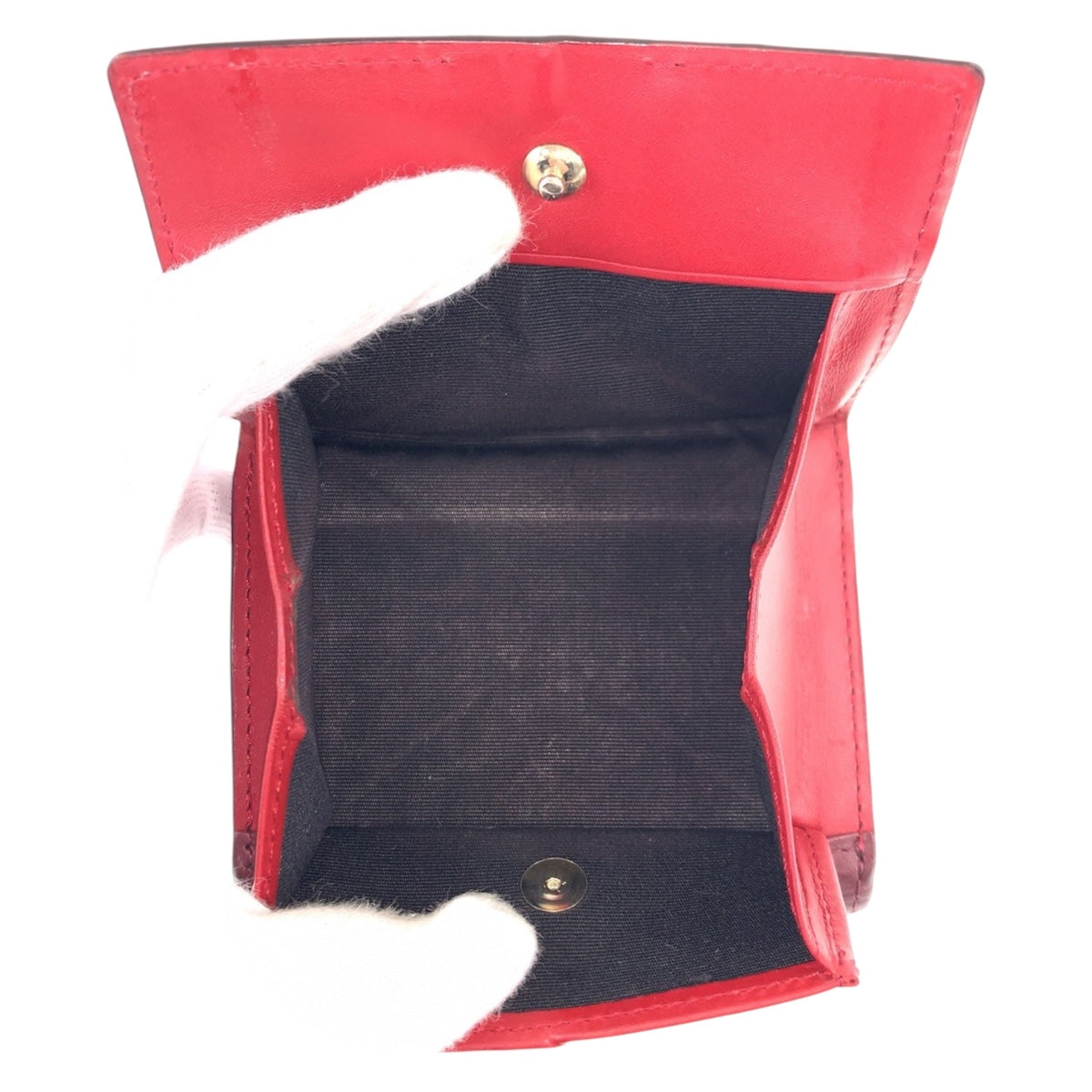 22499
Paul Smith ポール スミス マルチストライプタブ ブラウン ボルドー ゴールド金具 レザー 折財布 コンパクトウォレット レディース AB1