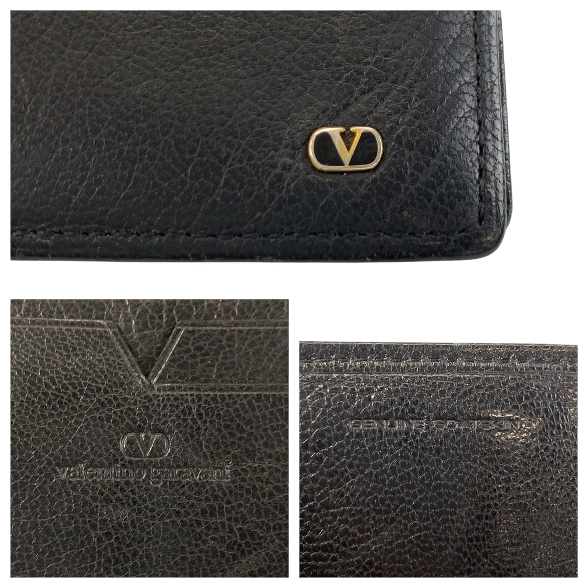 22502
Valentino Garavani ヴァレンティノ ガラヴァーニ ブラック 黒 ゴールド金具 レザー 名刺入れ カードケース メンズ AB1