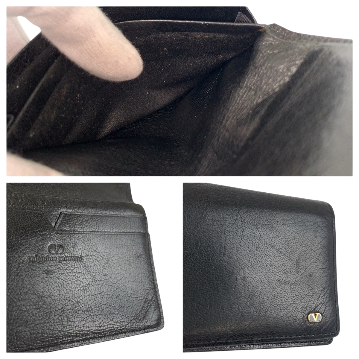 22502
Valentino Garavani ヴァレンティノ ガラヴァーニ ブラック 黒 ゴールド金具 レザー 名刺入れ カードケース メンズ AB1