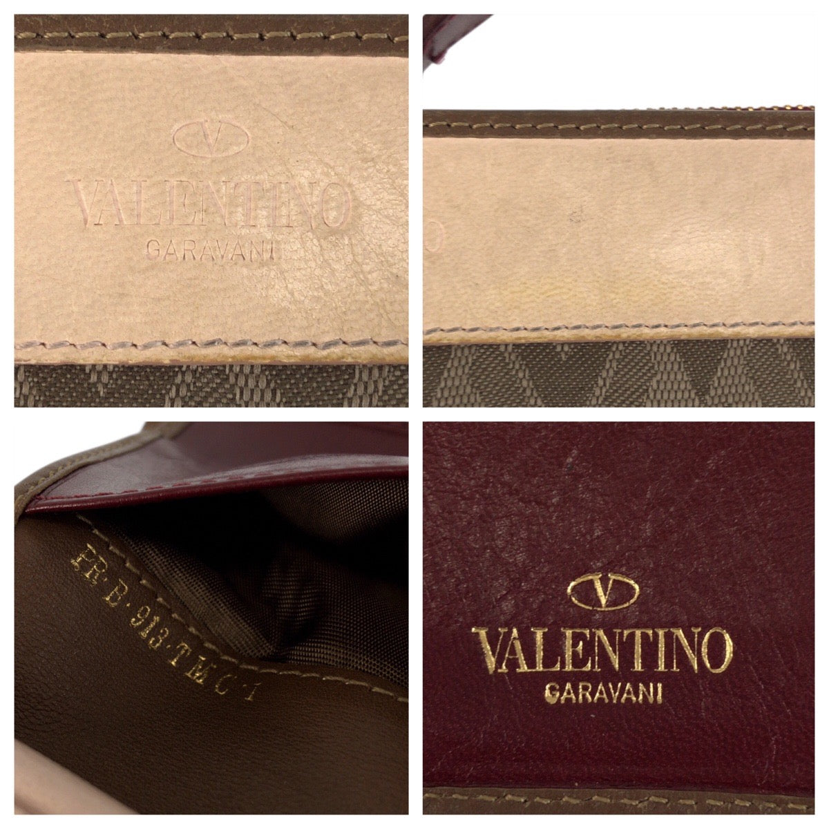 22503
Valentino Garavani Brown Pink Beige Gold Hardware Canvas / Leather PR B 913 TMC 1 Bi-fold Wallet Compact Wallet Women's AB1