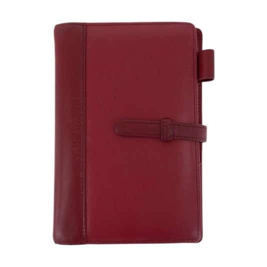 22508
BURBERRY バーバリー チェック柄 レッド シルバー金具 レザー 手帳カバー レディース AB4
