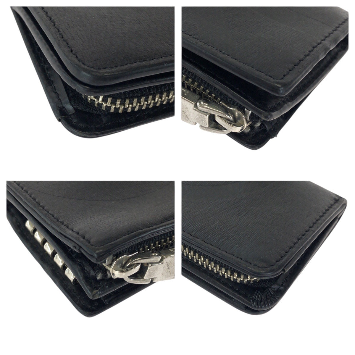 22509
Calvin Klein カルバンクライン CK 4連 ブラック 黒 シルバー金具 レザー キーケース メンズ AB1